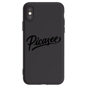 Picasee silikonski črni ovitek za Apple iPhone X/XS - Picasee - old logo - black