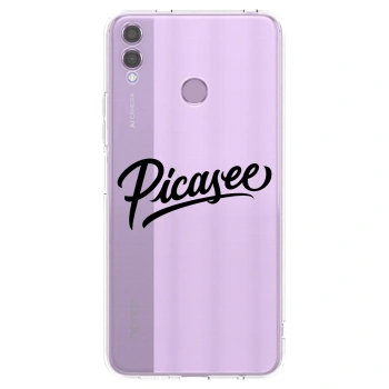 Picasee silikonski prozorni ovitek za Honor 8X - Picasee - old logo - black