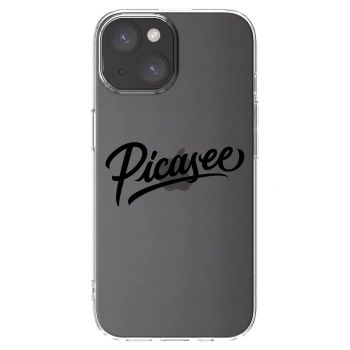 Picasee silikonski prozorni ovitek za Apple iPhone 15 - Picasee - old logo - black