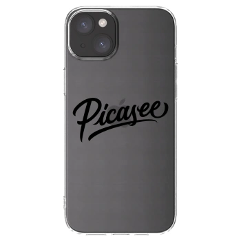 Picasee silikonski prozorni ovitek za Apple iPhone 15 Plus - Picasee - old logo - black