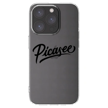 Picasee silikonski prozorni ovitek za Apple iPhone 15 Pro - Picasee - old logo - black