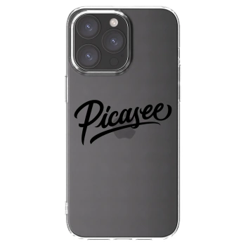 Picasee silikonski prozorni ovitek za Apple iPhone 15 Pro Max - Picasee - old logo - black