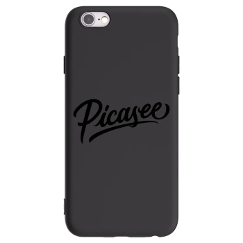 Picasee silikonski črni ovitek za Apple iPhone 6/6S - Picasee - old logo - black