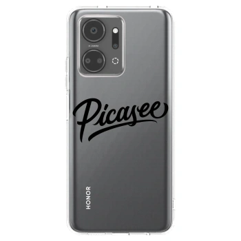 Picasee silikonski prozorni ovitek za Honor X7a - Picasee - old logo - black
