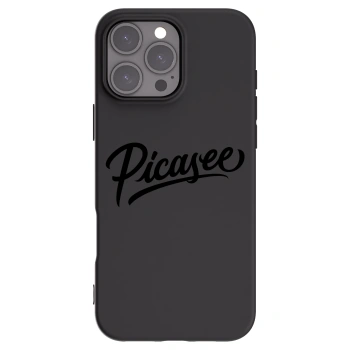 Picasee silikonski črni ovitek za Apple iPhone 16 Pro Max - Picasee - old logo - black