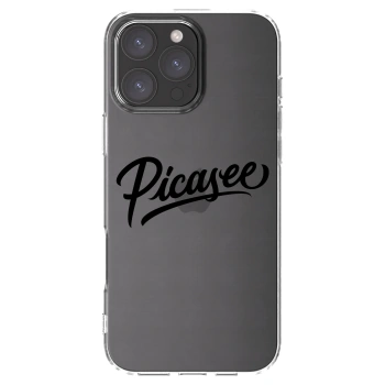 Picasee silikonski prozorni ovitek za Apple iPhone 16 Pro Max - Picasee - old logo - black
