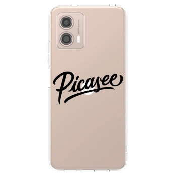 Picasee silikonski prozorni ovitek za Motorola Moto G53 5G - Picasee - old logo - black