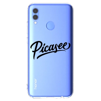Picasee silikonski prozorni ovitek za Honor 10 Lite - Picasee - old logo - black