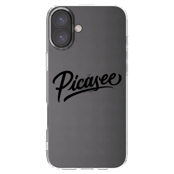 Picasee silikonski prozorni ovitek za Apple iPhone 16 Plus - Picasee - old logo - black