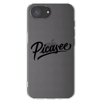 Picasee silikonski prozorni ovitek za Apple iPhone 16e - Picasee - old logo - black