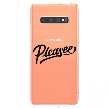 Picasee silikonski prozorni ovitek za Samsung Galaxy S10 Plus G975 - Picasee - old logo - black