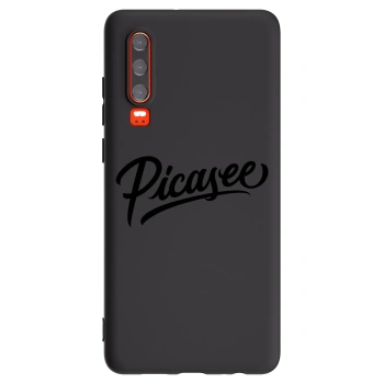 Picasee silikonski črni ovitek za Huawei P30 - Picasee - old logo - black