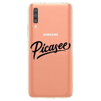 Picasee silikonski prozorni ovitek za Samsung Galaxy A70 A705F - Picasee - old logo - black