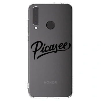 Picasee silikonski prozorni ovitek za Honor 20 Lite - Picasee - old logo - black