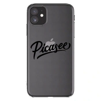 Picasee silikonski prozorni ovitek za Apple iPhone 11 - Picasee - old logo - black