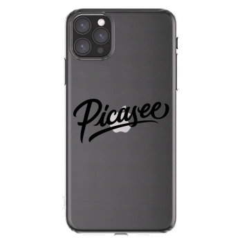 Picasee silikonski prozorni ovitek za Apple iPhone 11 Pro Max - Picasee - old logo - black