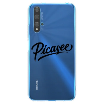 Picasee silikonski prozorni ovitek za Huawei Nova 5T - Picasee - old logo - black