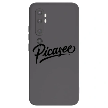 Picasee silikonski črni ovitek za Xiaomi Mi Note 10 (Pro) - Picasee - old logo - black