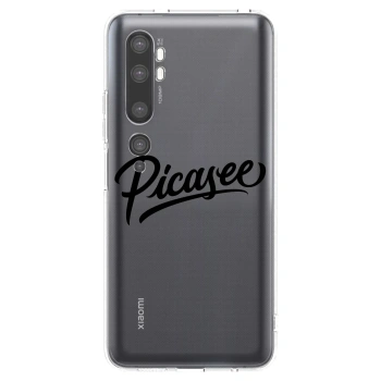 Picasee silikonski prozorni ovitek za Xiaomi Mi Note 10 (Pro) - Picasee - old logo - black