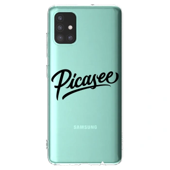 Picasee silikonski prozorni ovitek za Samsung Galaxy A51 A515F - Picasee - old logo - black