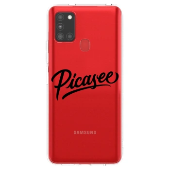 Picasee silikonski prozorni ovitek za Samsung Galaxy A21s - Picasee - old logo - black