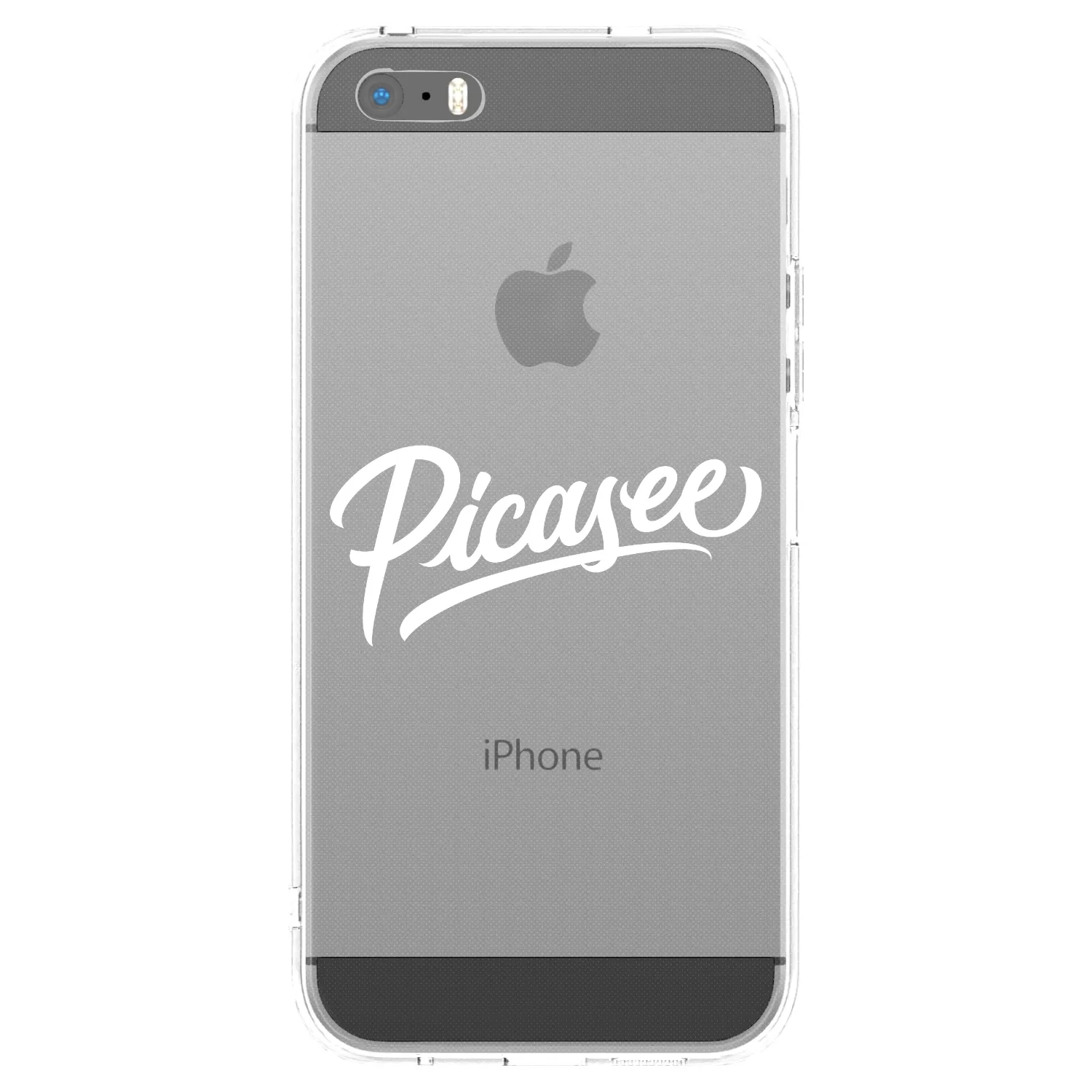 Picasee silikonski prozorni ovitek za Apple iPhone 5/5S/SE - Picasee - old logo - white