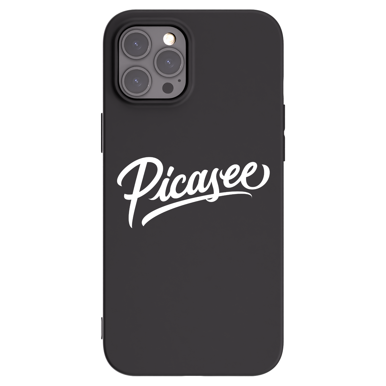 Picasee silikonski črni ovitek za Apple iPhone 12 Pro Max - Picasee - old logo - white