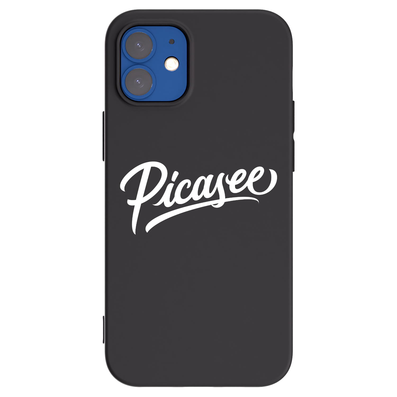 Picasee silikonski črni ovitek za Apple iPhone 12 mini - Picasee - old logo - white