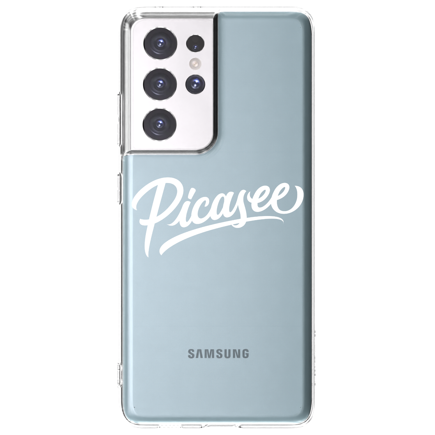 Picasee silikonski prozorni ovitek za Samsung Galaxy S21 Ultra 5G G998B - Picasee - old logo - white