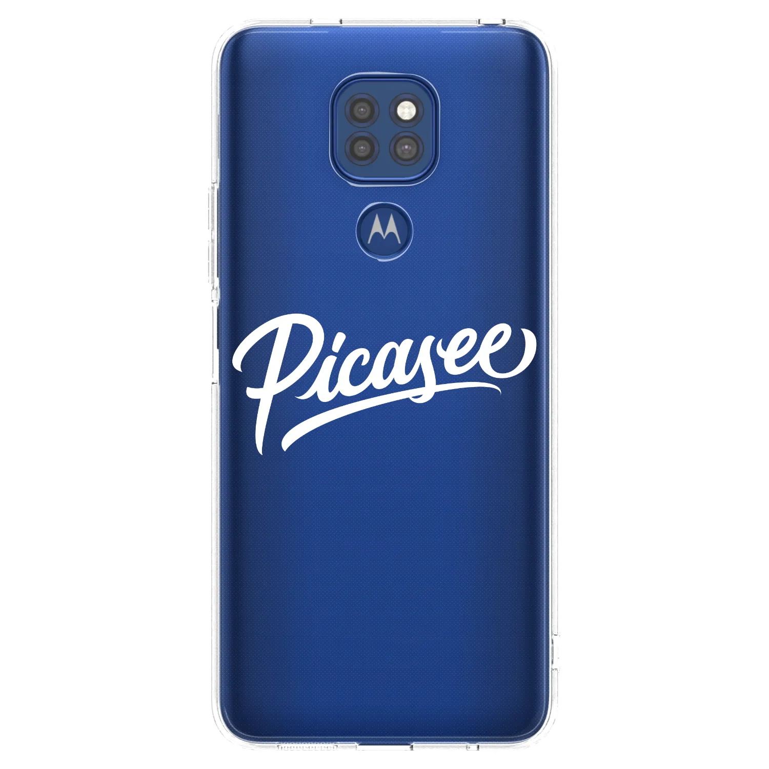 Picasee silikonski prozorni ovitek za Motorola Moto G9 Play - Picasee - old logo - white