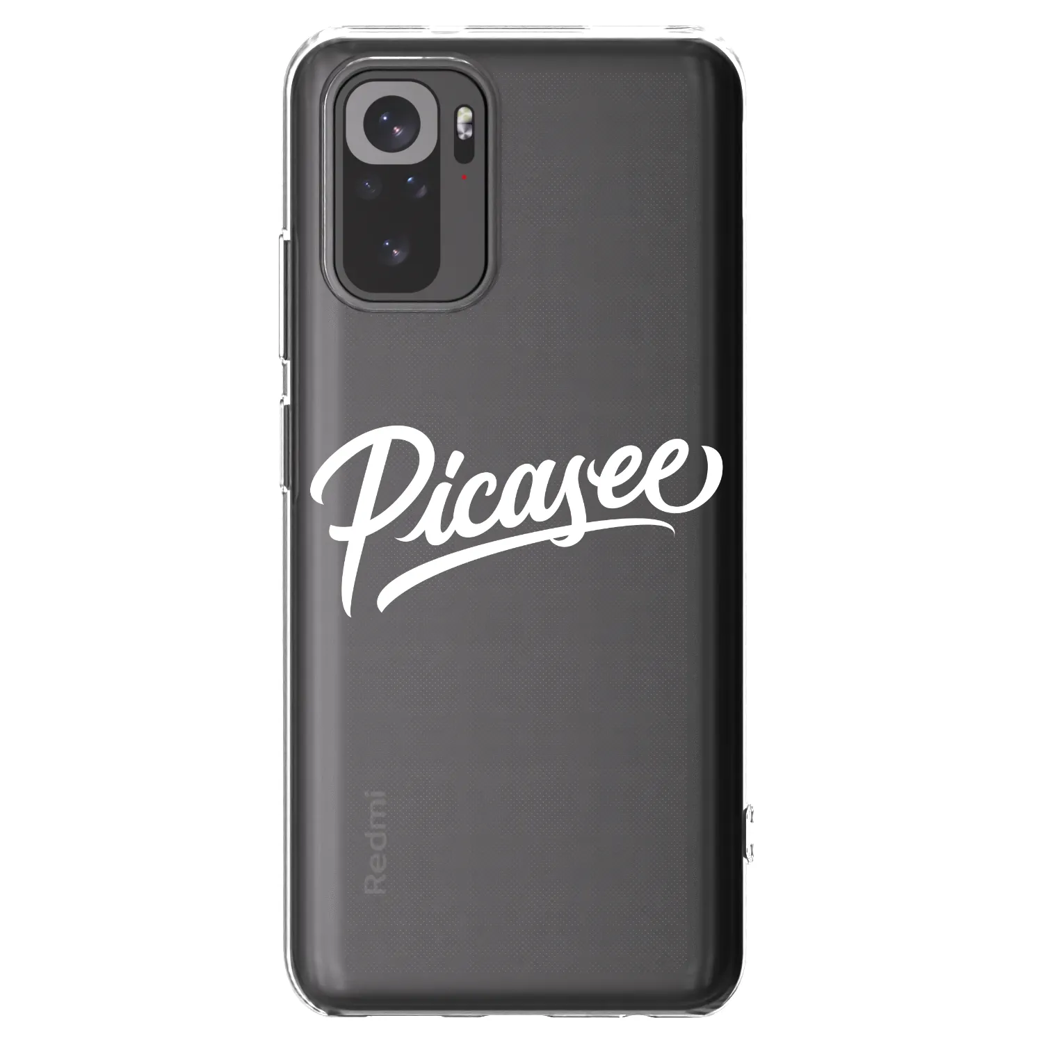 Picasee silikonski prozorni ovitek za Xiaomi Redmi Note 10 - Picasee - old logo - white