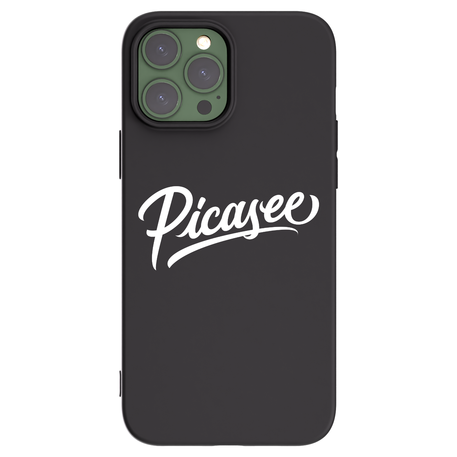 Picasee silikonski črni ovitek za Apple iPhone 13 Pro Max - Picasee - old logo - white