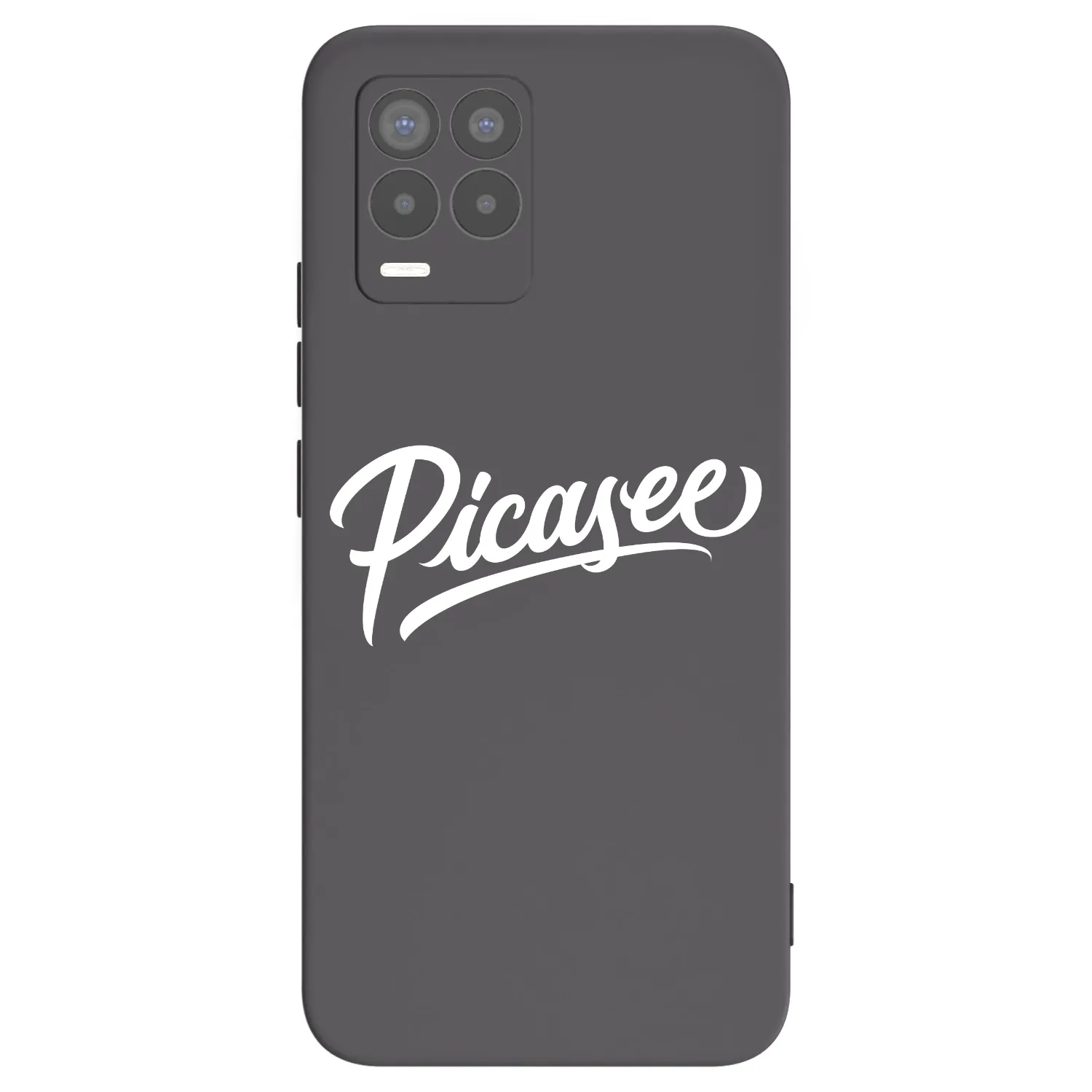 Picasee silikonski črni ovitek za Realme 8 4G - Picasee - old logo - white