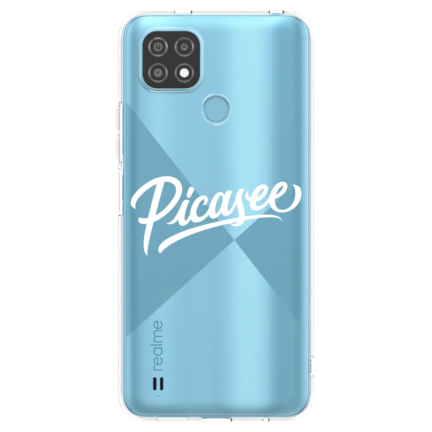 Picasee silikonski prozorni ovitek za Realme C21 - Picasee - old logo - white
