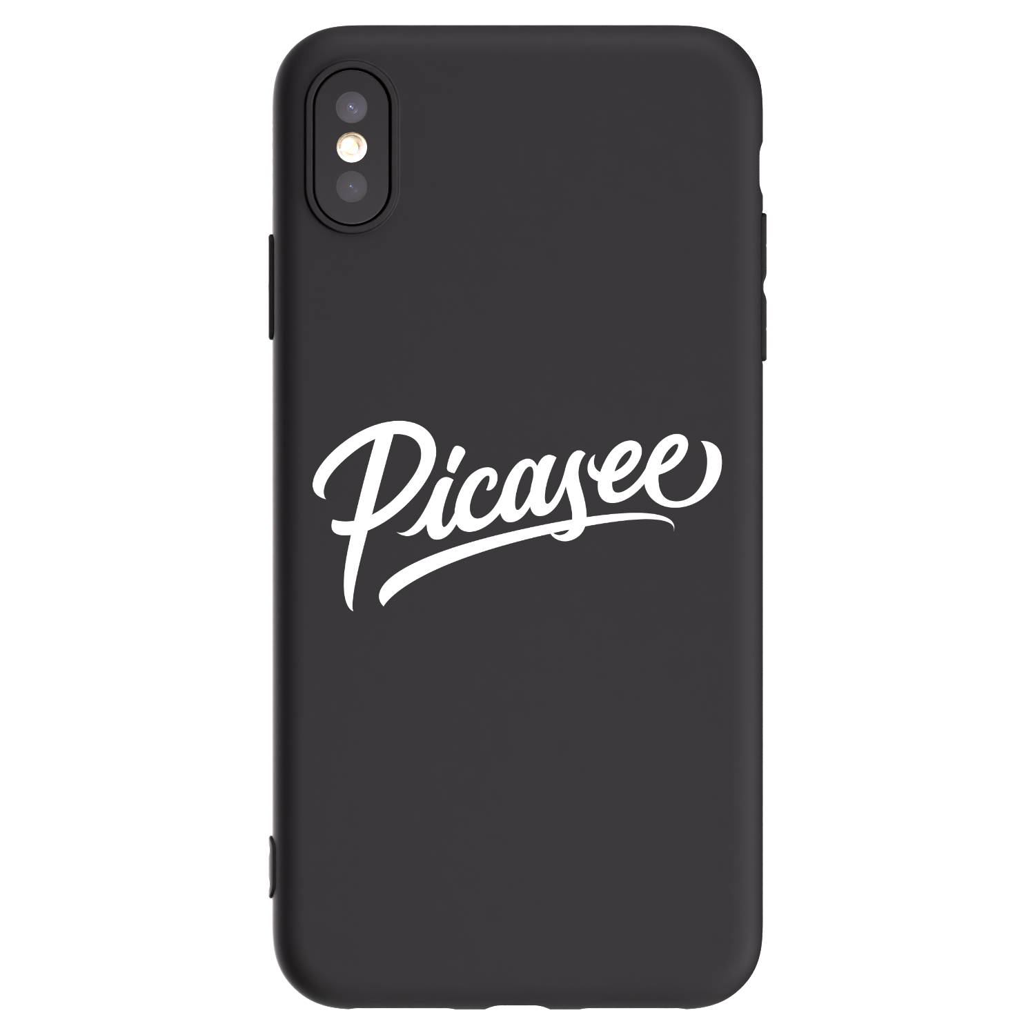 Picasee silikonski črni ovitek za Apple iPhone XS Max - Picasee - old logo - white