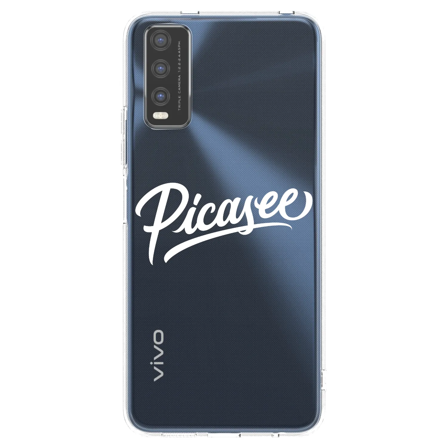 Picasee silikonski prozorni ovitek za Vivo Y20s - Picasee - old logo - white
