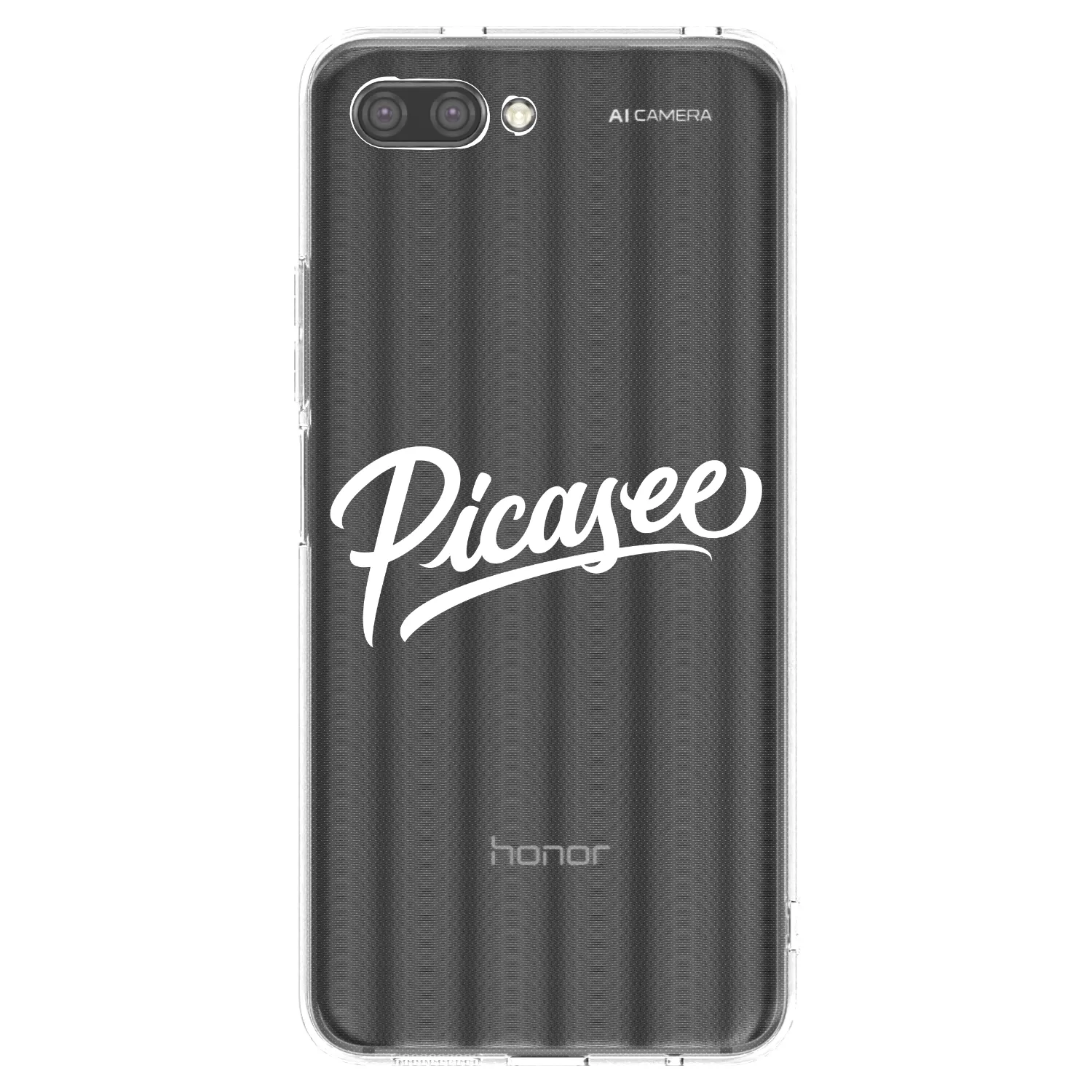 Picasee silikonski prozorni ovitek za Honor 10 - Picasee - old logo - white