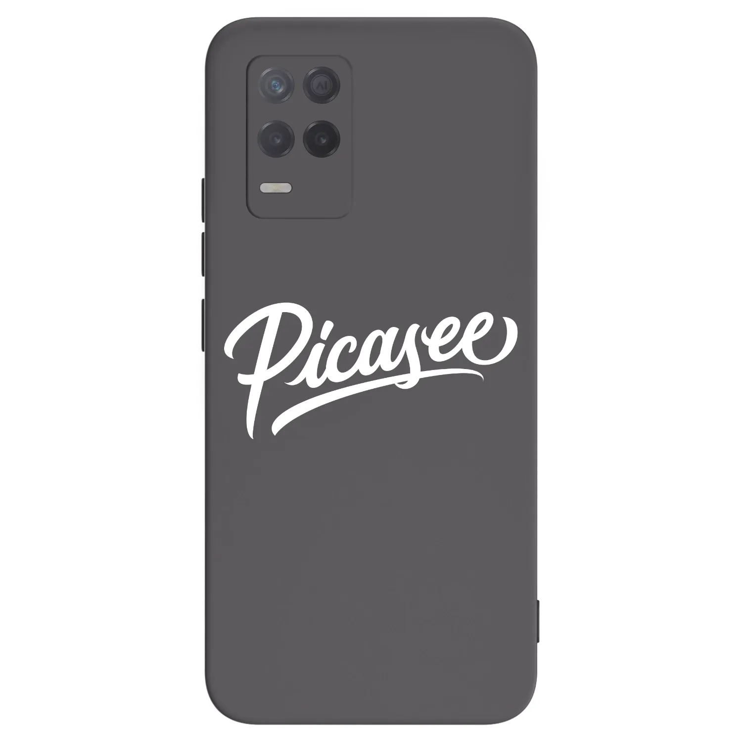 Picasee silikonski črni ovitek za Realme 8 5G - Picasee - old logo - white