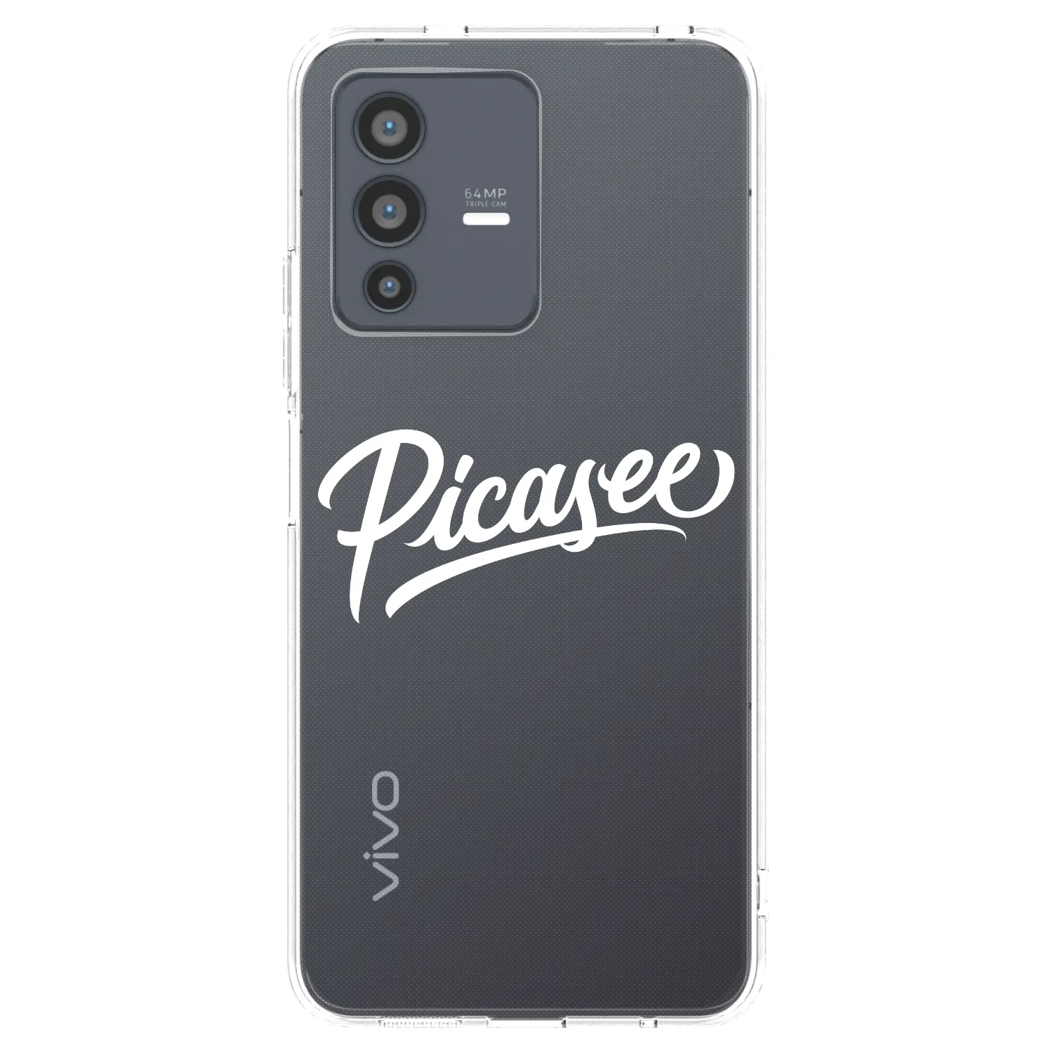 Picasee silikonski prozorni ovitek za Vivo V23 5G - Picasee - old logo - white