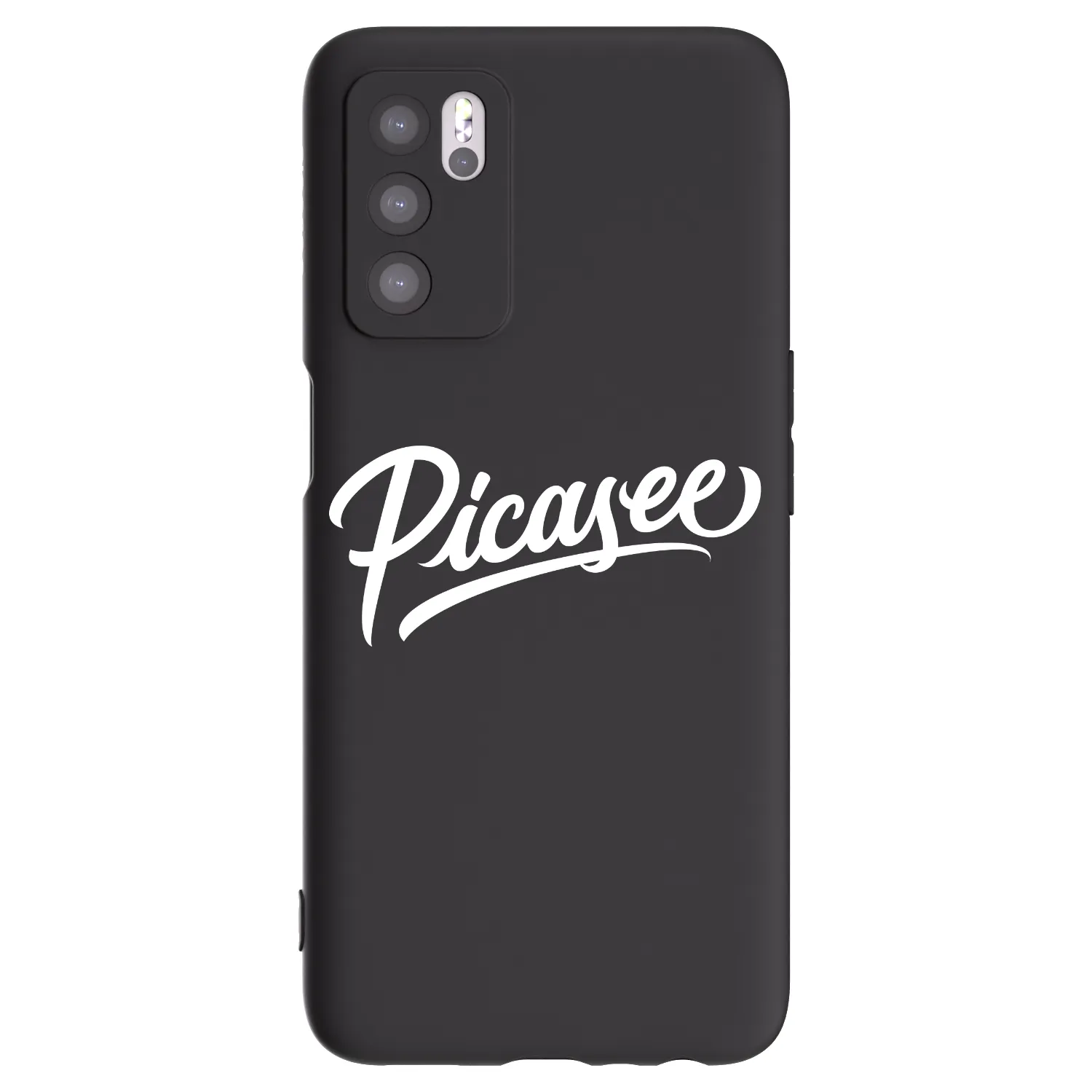 Picasee silikonski črni ovitek za OPPO A16 - Picasee - old logo - white