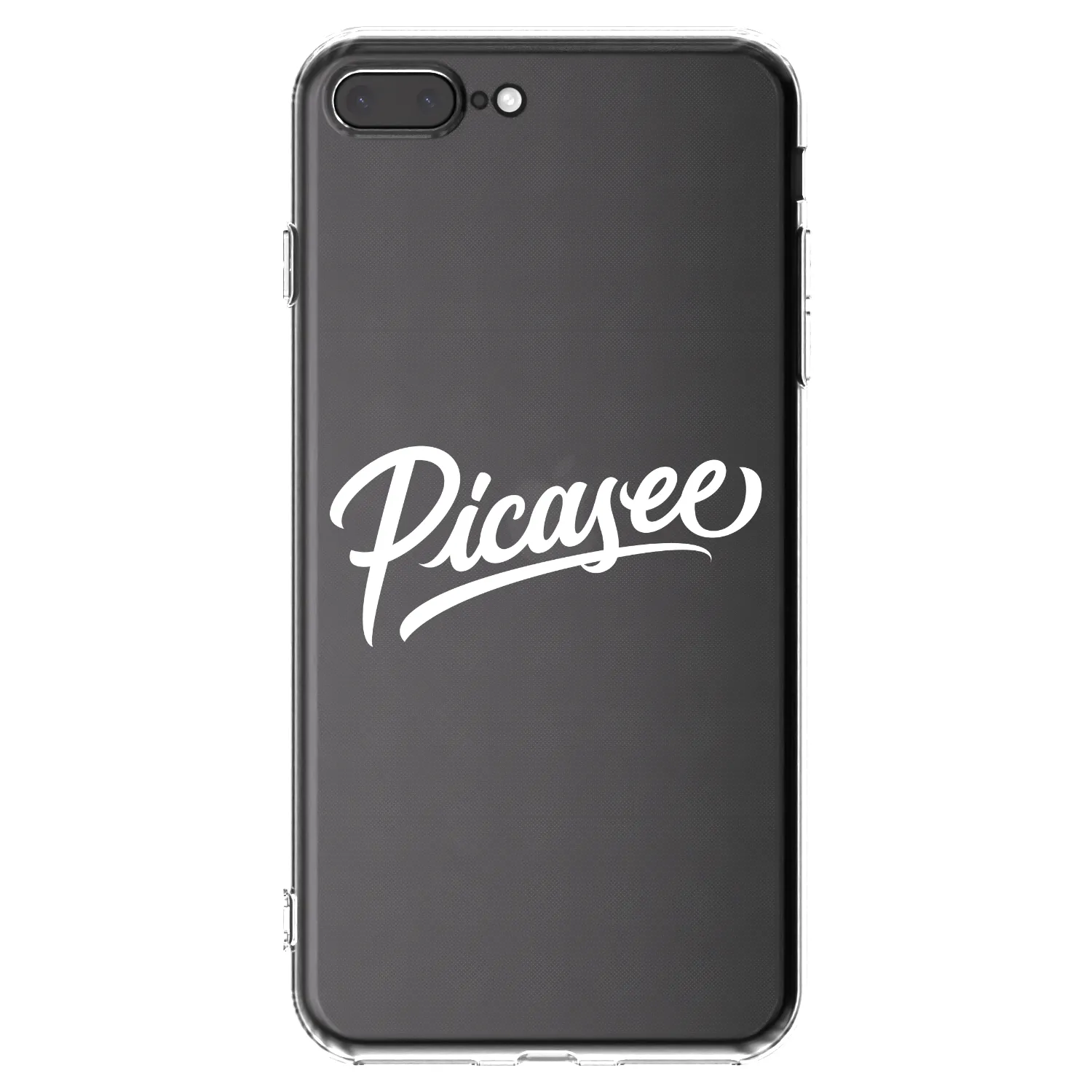 Picasee silikonski prozorni ovitek za Apple iPhone 8 Plus - Picasee - old logo - white