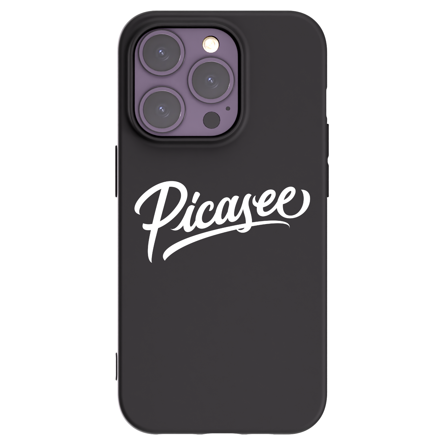 Picasee silikonski črni ovitek za Apple iPhone 14 Pro - Picasee - old logo - white