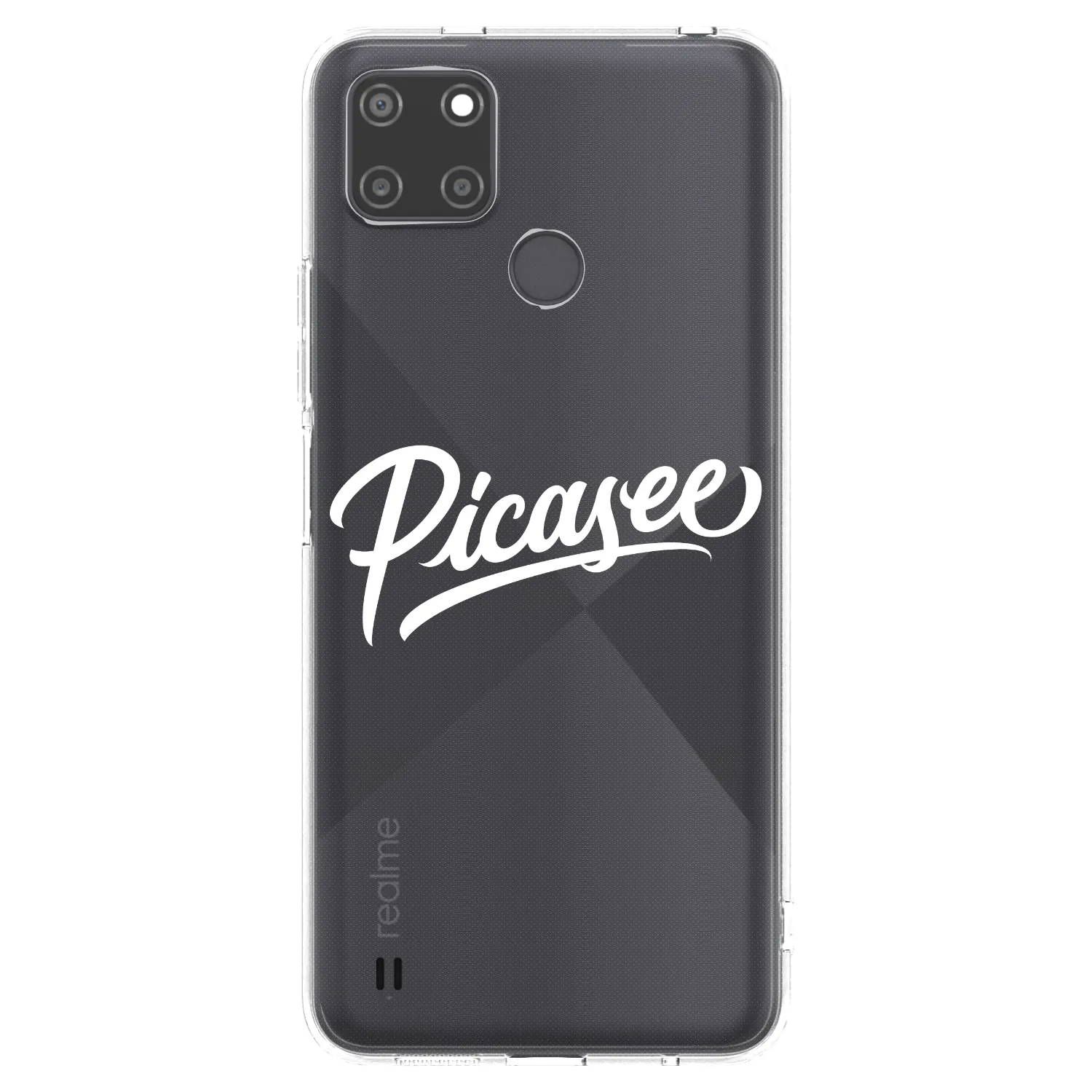 Picasee silikonski prozorni ovitek za Realme C21Y - Picasee - old logo - white