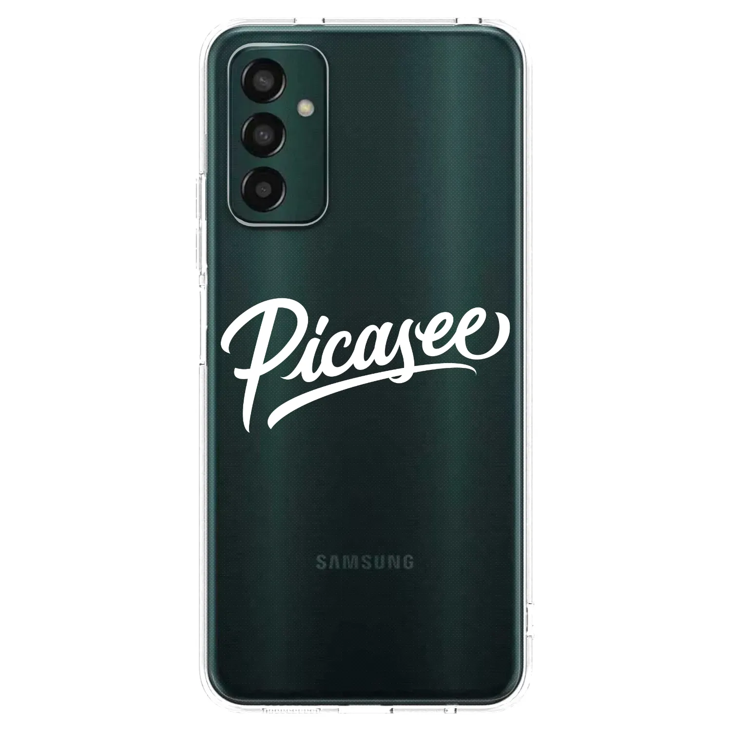 Picasee silikonski prozorni ovitek za Samsung Galaxy M13 M135F - Picasee - old logo - white