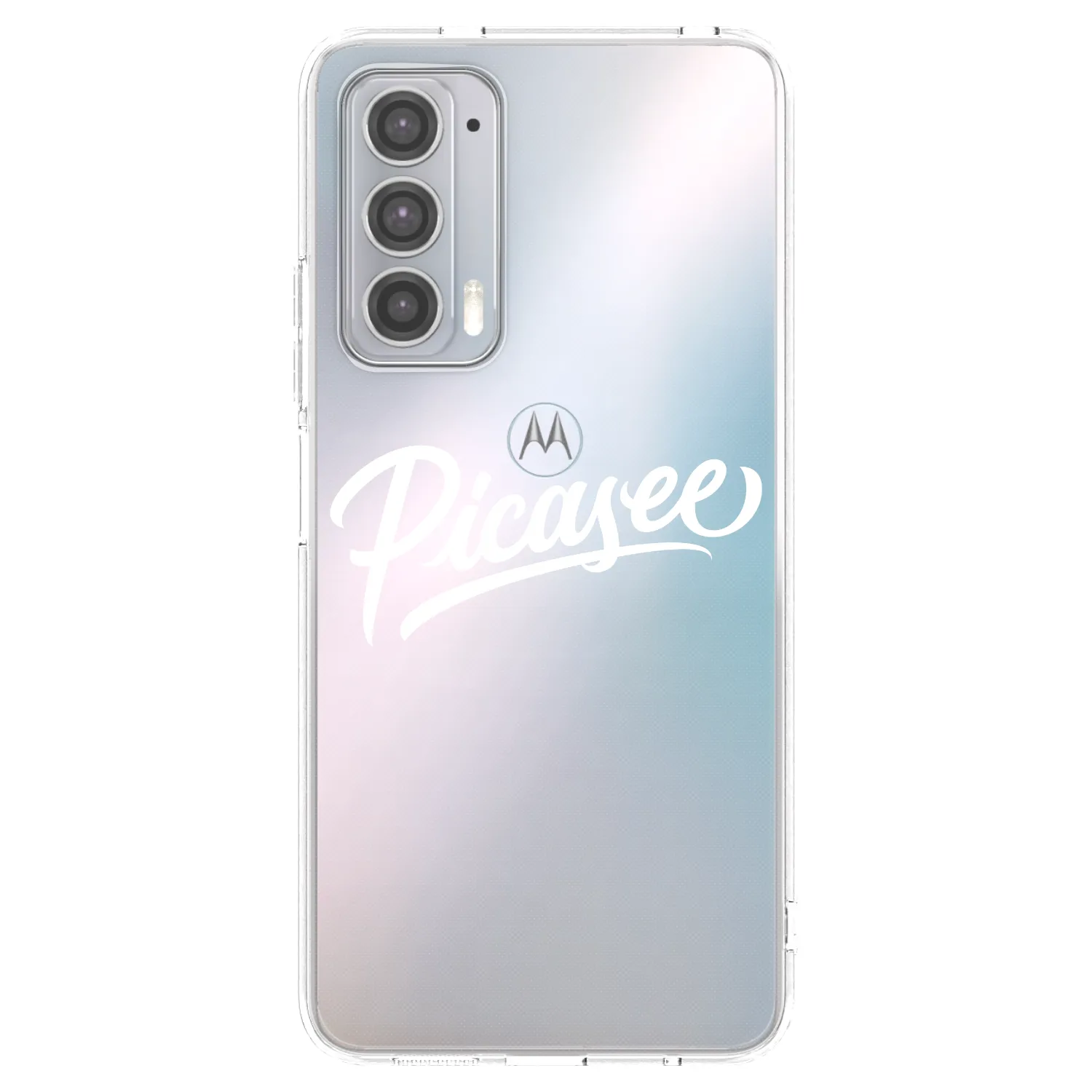 Picasee silikonski prozorni ovitek za Motorola Edge 20 - Picasee - old logo - white