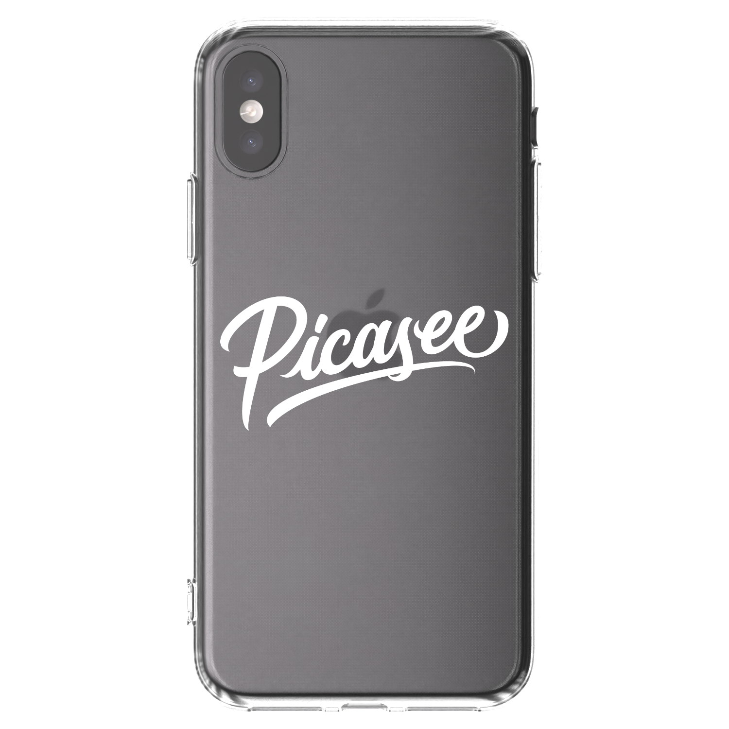 Picasee silikonski prozorni ovitek za Apple iPhone X/XS - Picasee - old logo - white