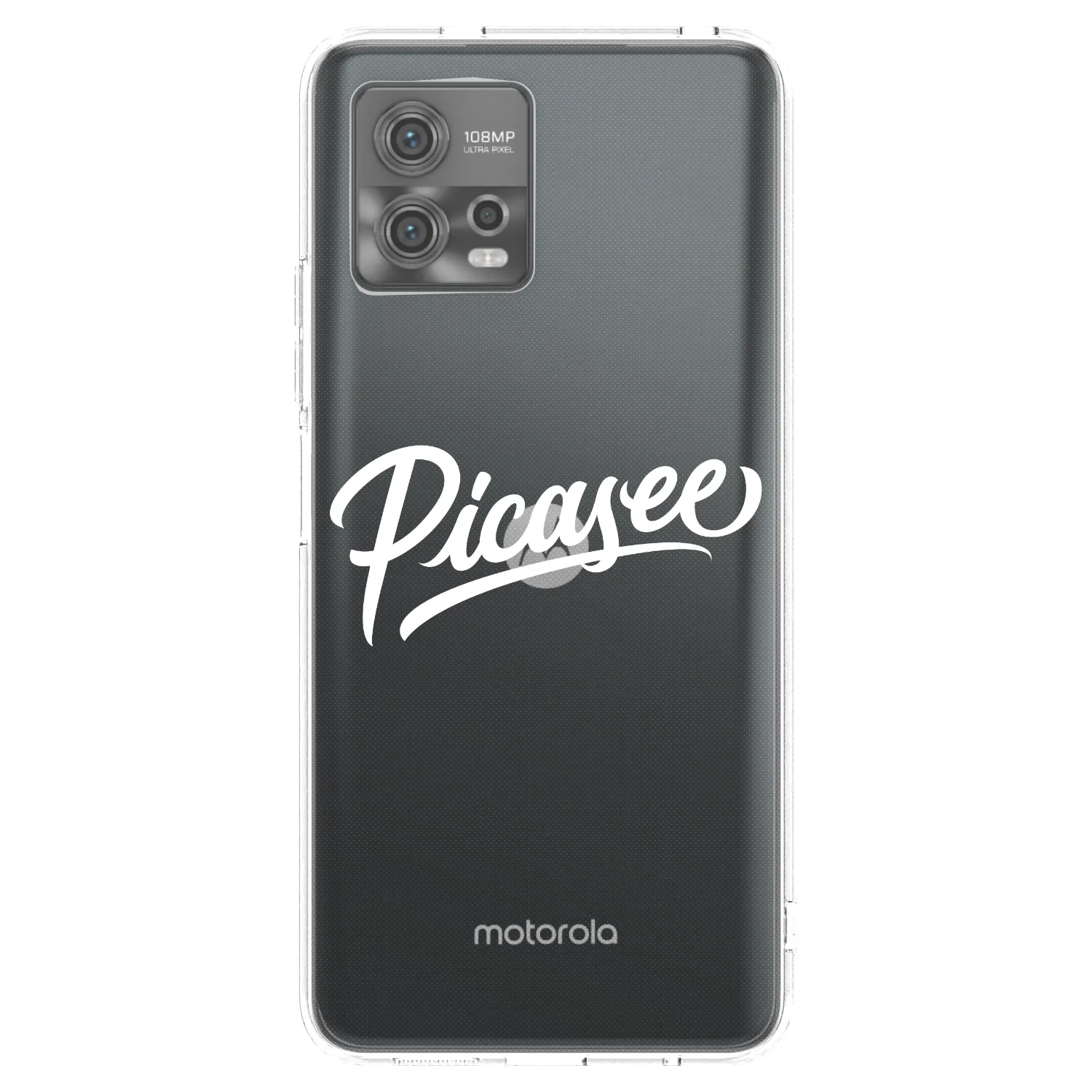 Picasee silikonski prozorni ovitek za Motorola Moto G72 - Picasee - old logo - white