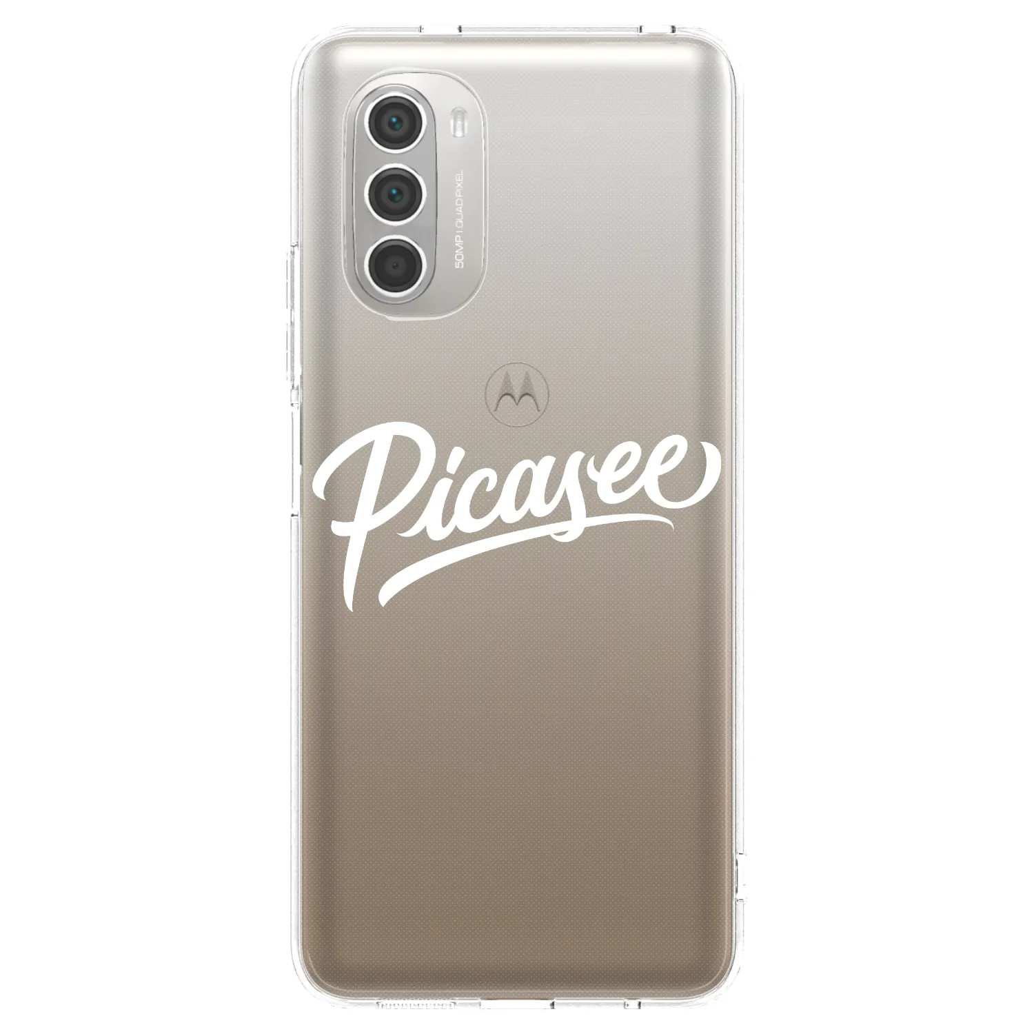 Picasee silikonski prozorni ovitek za Motorola Moto G51 - Picasee - old logo - white