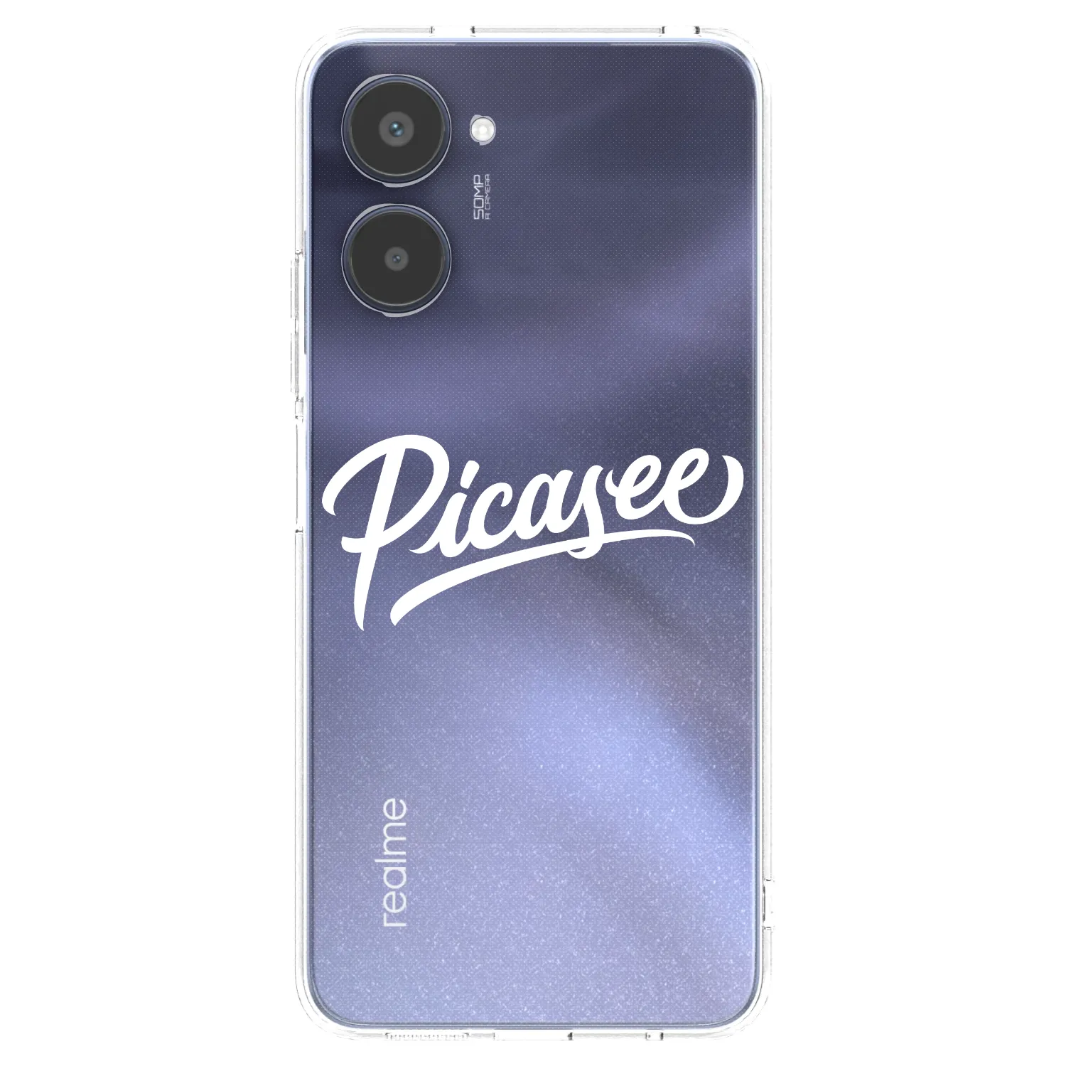 Picasee silikonski prozorni ovitek za Realme 10 4G - Picasee - old logo - white