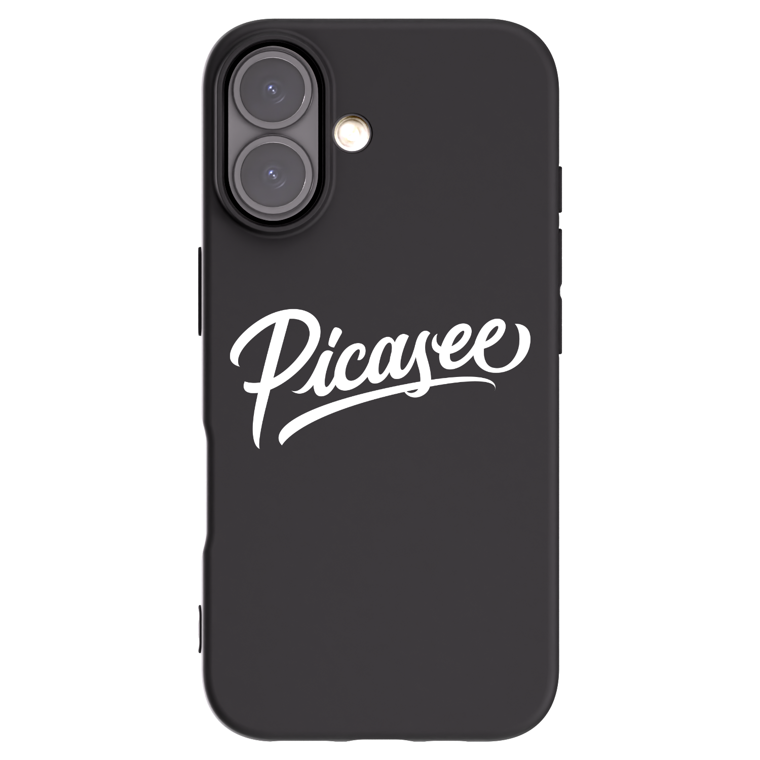 Picasee silikonski črni ovitek za Apple iPhone 16 - Picasee - old logo - white